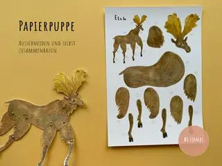 Papierpuppe "Elch"